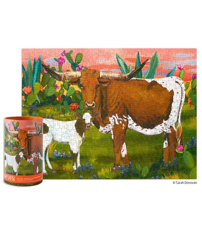 WerkShoppe Longhorns 500 Piece Puzzle