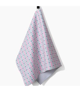 Geometry Spring Cottage Plaid Tea Towel