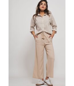 Urban Daizy Wide Leg  Linen Tassel Drawstring Ankle Pant