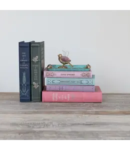 Creative Co-Op Linen Book Storage Boxes-Small