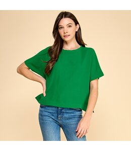 Les Amis Solid Basic Top 1/2 Sleeves