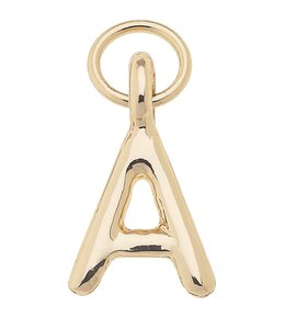 Canvas Style Mini Initial Charm in Shiny Gold