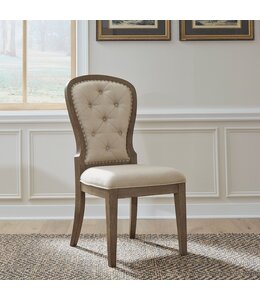 Liberty Furniture Americana Farmhouse Upholstered  Tufted Back Side Chair