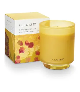 Illume Rhubarb Honey Refillable Boxed Glass Candle
