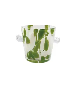 Creative Co-Op Confetti Glass Ice Bucket