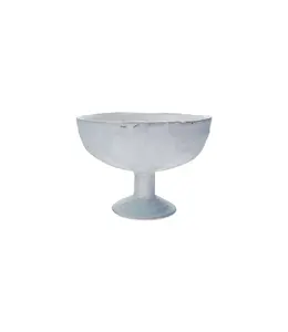 Bloomingville Stoneware Footed Bowl, Reactive Crackle Glaze