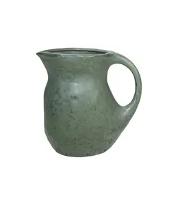 Creative Co-Op Stoneware Pitcher (2-1/2 Quart)