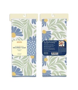 WerkShoppe Blue Coneflower Microfiber Kitchen Towel