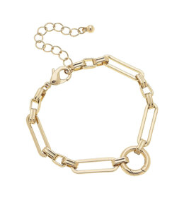 Canvas Style Bella Multi-Charm Toggle Bracelet Base in Shiny Gold