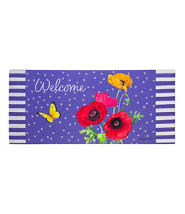 Evergreen Poppy Welcome Sassafras Switch Mat