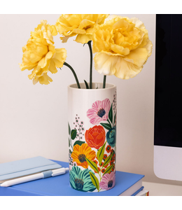 Steel Mill & Co Cylinder Vase, Garden Blooms