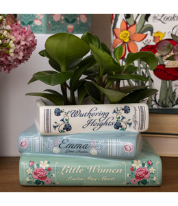 Steel Mill & Co Stacked Books Planter, Pastel Classics
