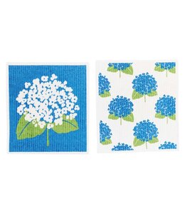 rockflowerpaper Hydrangea Blu Cloths Reusable Sponge-Cloth, Set of 2