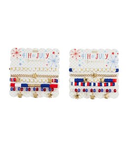 MudPie 4th of July Beaded Bracelets