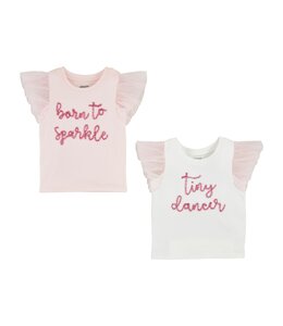 MudPie Ruffle Sparkle Toddler Tee