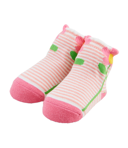 MudPie Striped Flower Socks