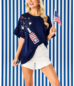 MudPie 4Th Of July Sparkle Top
