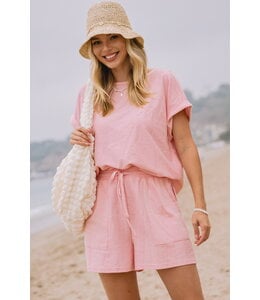 Oddi Striped French Terry Top and Shorts Set