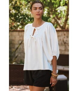 Oddi Solid Airflow Batwing 3/4 Sleeve Top