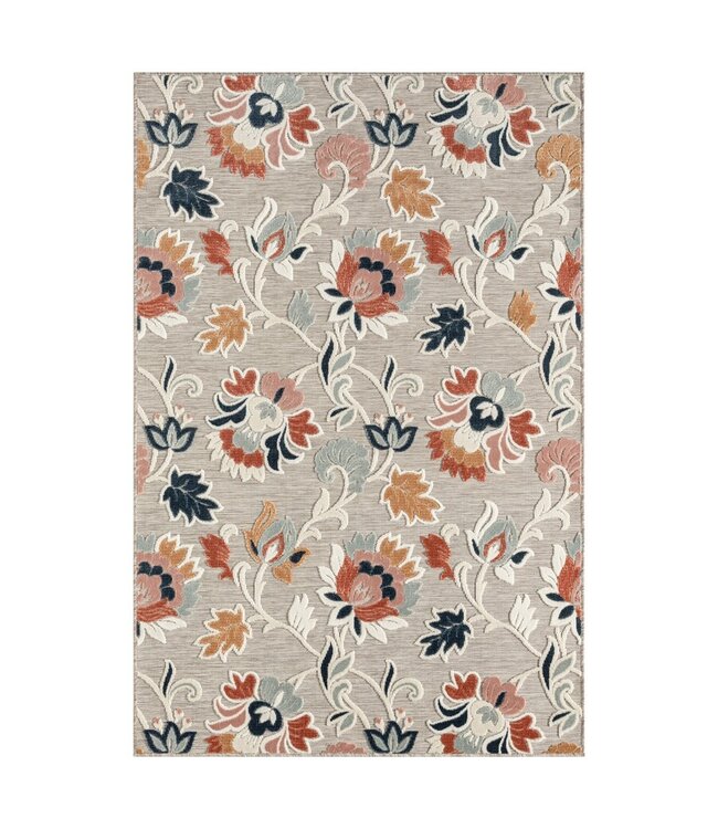LR Home Veranda Beige/Multi 5' x 7' Area Rug