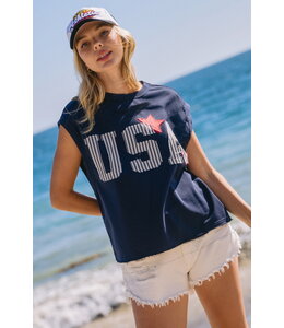 Oddi USA Logo Patch Muscle Tank Top