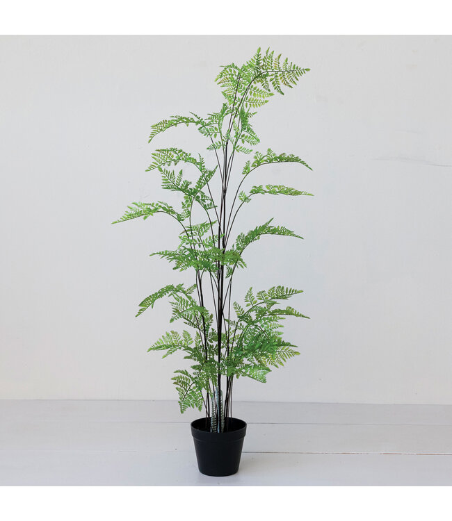 Creative Co-Op Faux Fern Tree in Plastic Pot