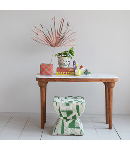 Creative Co-Op Acacia Wood Console Table with Marble Top