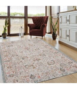 LR Home Antiquity Cream/Beige  5'3" x 7'10" Area Rug