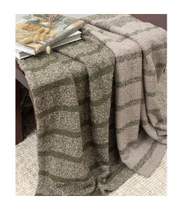 LR Home Green / Gray Throw