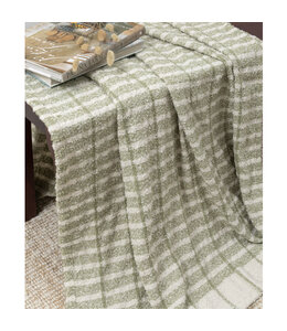 LR Home Green / Ivory Throw