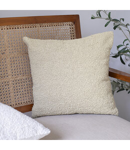 LR Home Ivory Boucle Feather Pillow