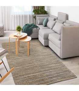 LR Home Natural Fiber Sonora Navy 5'x8' Area Rug
