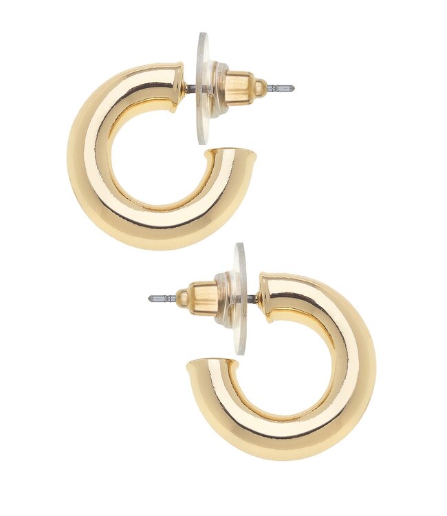 Canvas Style Coraline Hoop Earrings in Shiny Gold