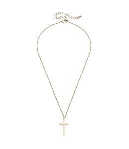 Canvas Style Ruth Cross Necklace in Shiny Gold