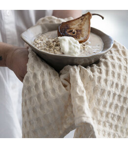 Bloomingville Stonewashed Cotton Waffle Weave Tea Towel, Natural