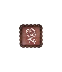 Bloomingville Rubberwood Scalloped Photo Frame (8" x 8" Photo)