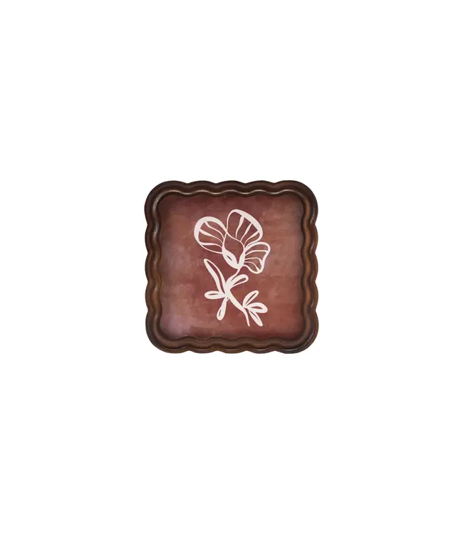 Bloomingville Rubberwood Scalloped Photo Frame (8" x 8" Photo)