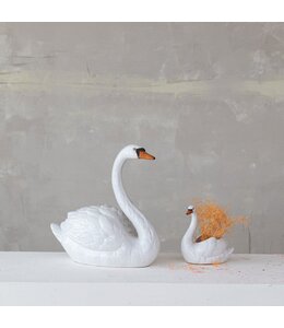 Creative Co-Op Small Swan Planter