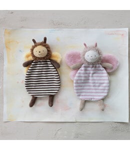 Creative Co-Op Plush Striped Bee Snuggle Toy