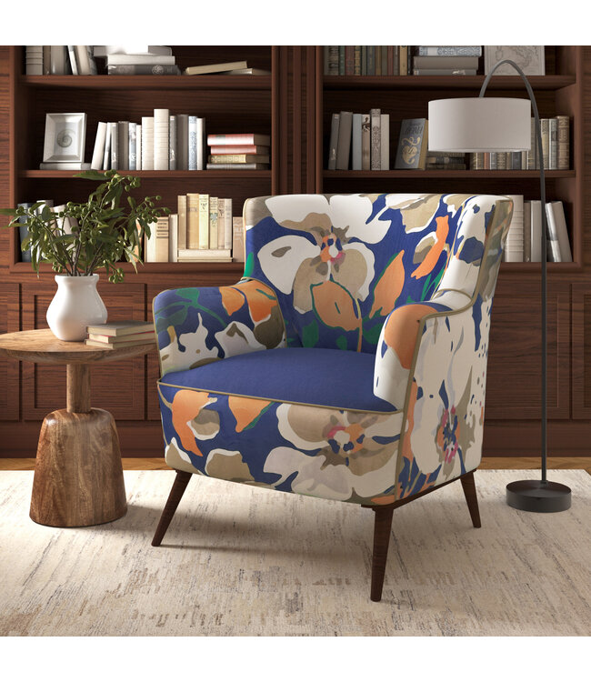 LR Home Multi Flowered Accent Chair