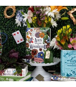 Creative Co-Op Large Book Vase, Alice in Wonderland
