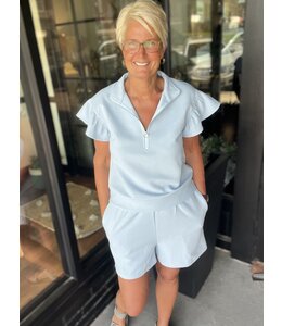 Oddi Ribbed Jacquard Track Suit Set with Shorts
