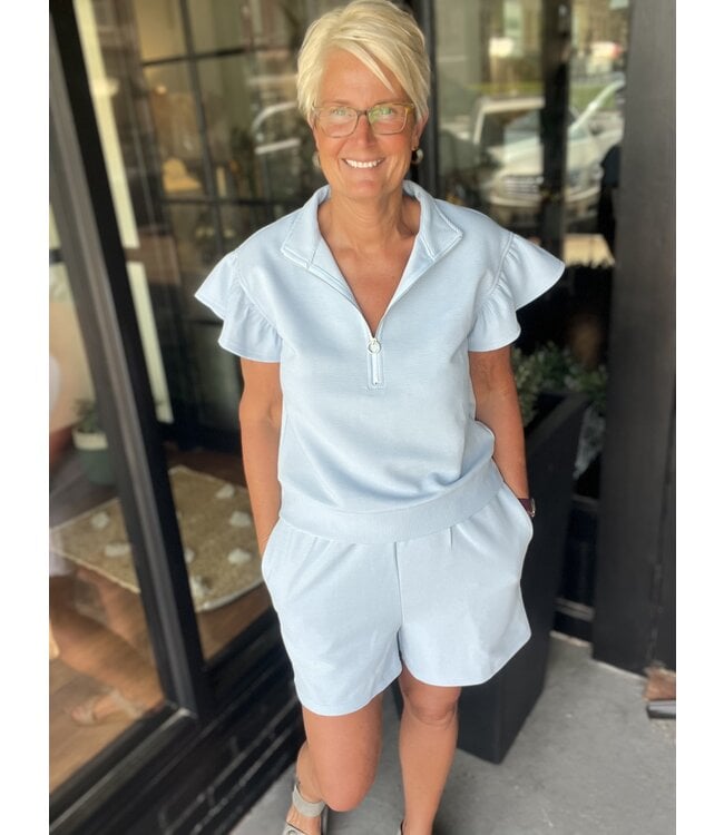 Oddi Ribbed Jacquard Track Suit Set with Shorts
