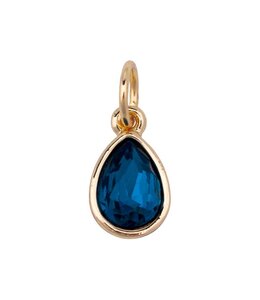 Canvas Style Rhinestone Teardrop Charm