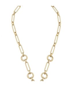 Canvas Style Lilah Multi-Charm Collector Necklace Base in Shiny Gold