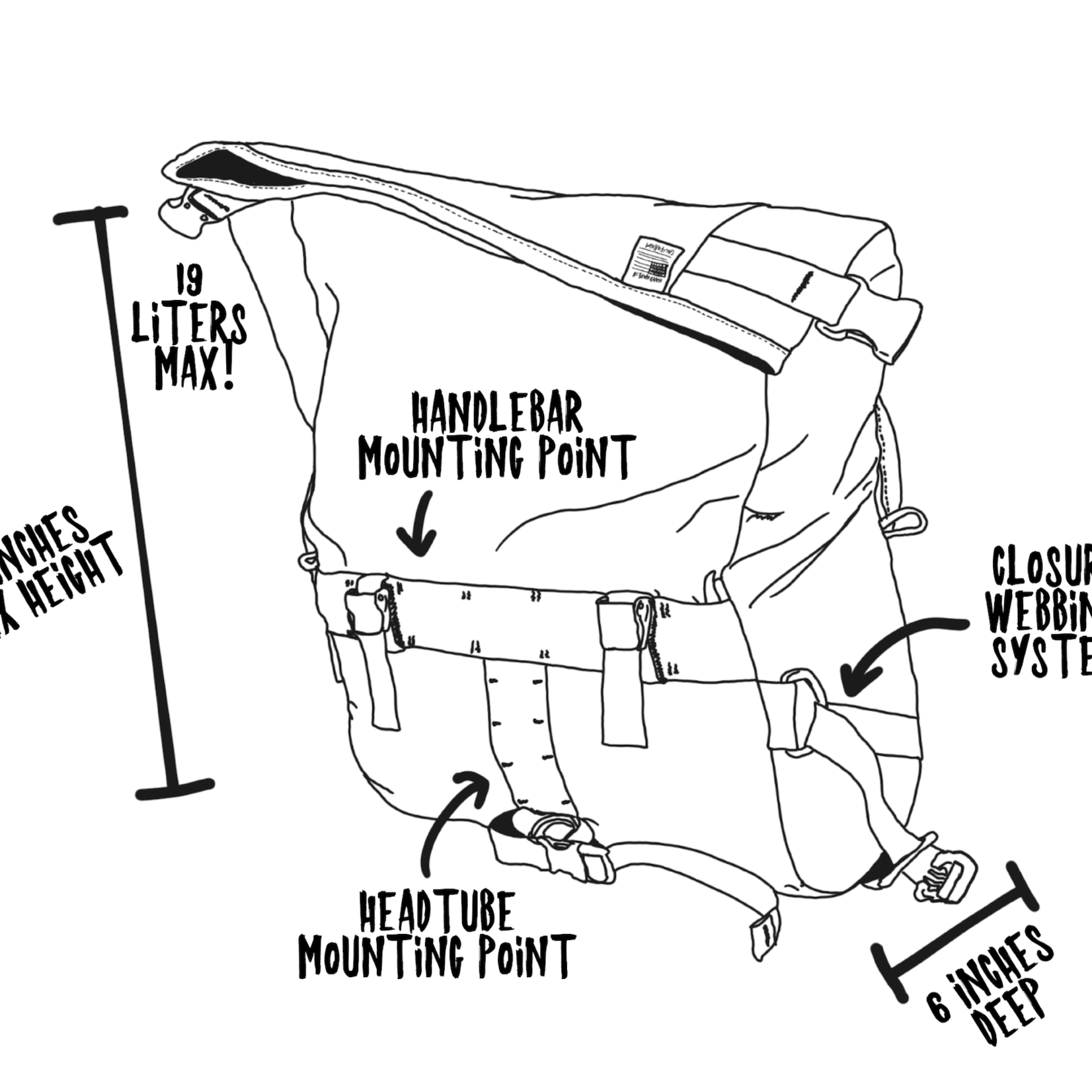 Road Runner Bags Road Runner Bags Middle Earth Jammer Handlebar Bag, Grey Cordura