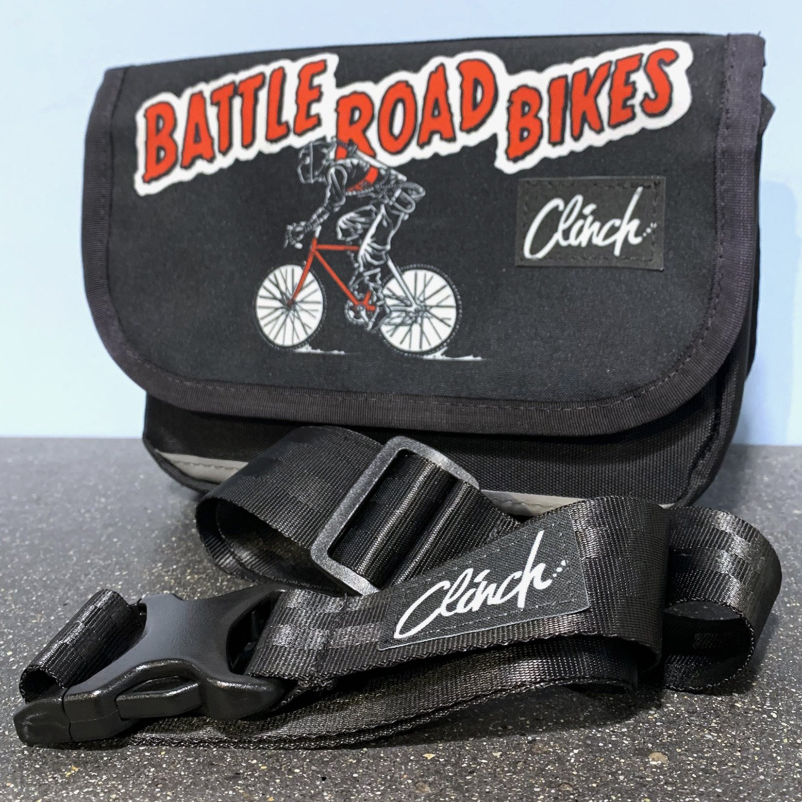 Clinch Battle Road Bikes/Clinch Hip Pouch w/Flap, Ninja