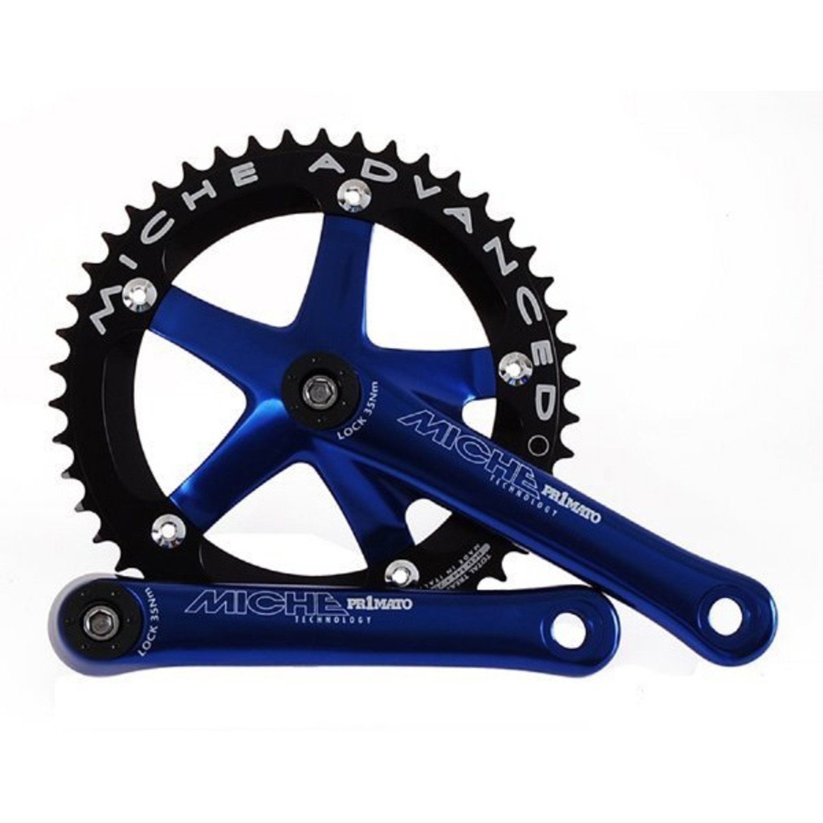 Miche Miche Advanced ISO Track Crankset, 165mm - Blue