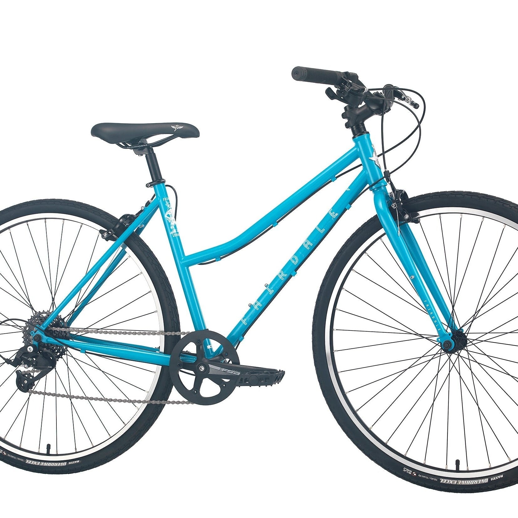 FAIRDALE Complete Bike - Fairdale Lookfar Step Through Hybrid Gloss Surf Blue