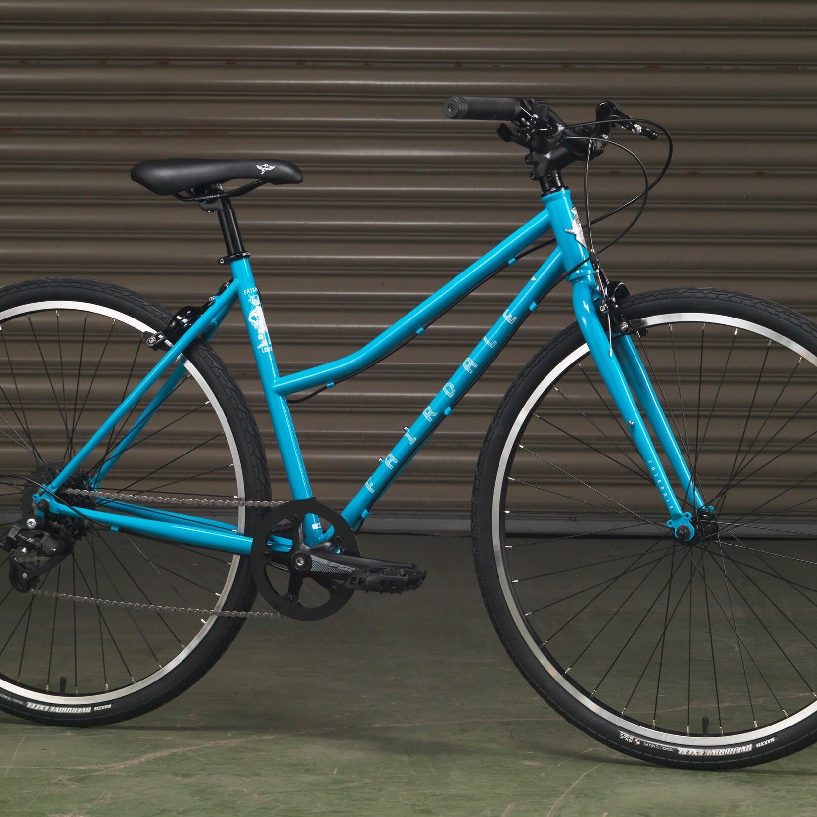 FAIRDALE Complete Bike - Fairdale Lookfar Step Through Hybrid Gloss Surf Blue